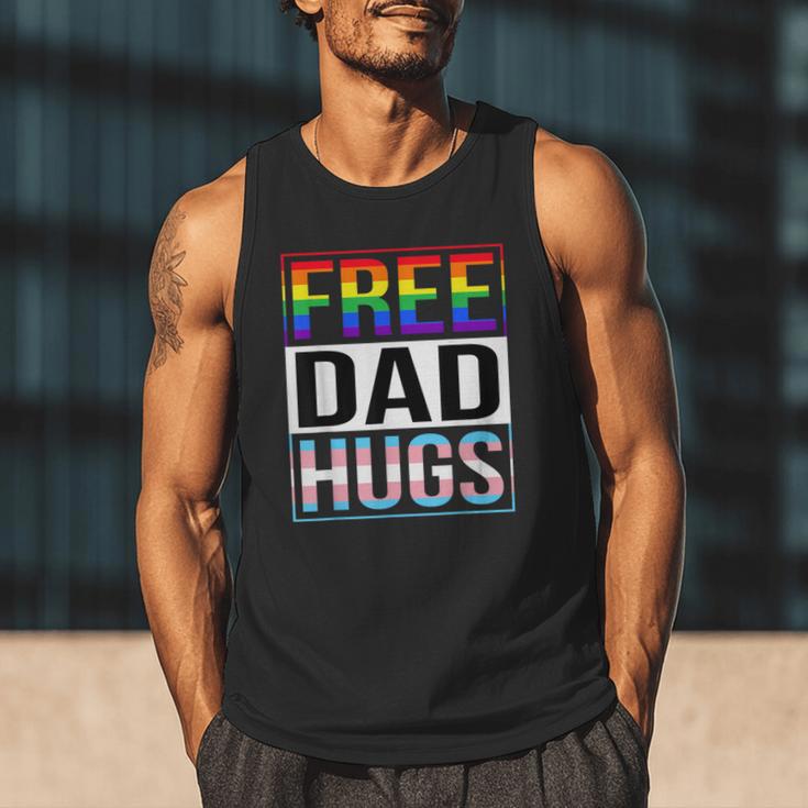Free Dad Hugs LGBT Gay Pride Month Transgender Rainbow Flag Men Tank Top