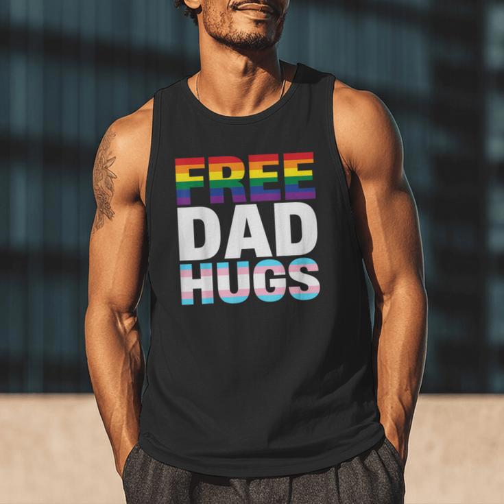 Free Dad Hugs Pride Flag Month LGBTQ Transgender Support Men Tank Top