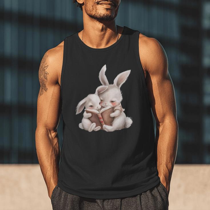 Funny Book Reading Quote For Women And Girls Rabbits Men Tank Top