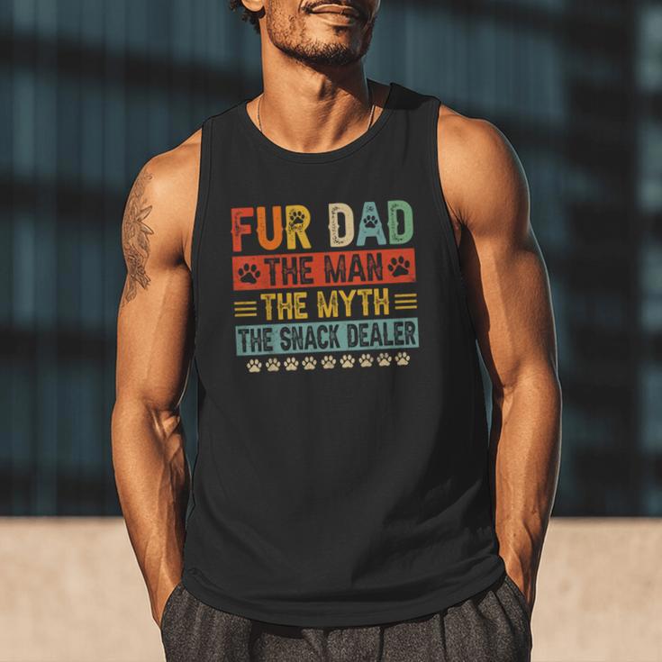 Fur Dad Man Myth Snack Dealer Paw Cat Dog Father's Day Men Tank Top