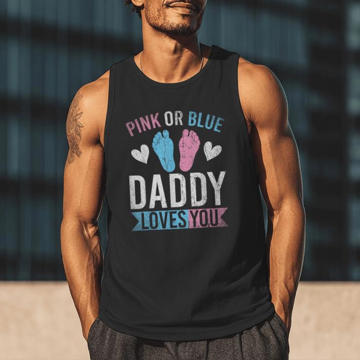 Future Dad Pink Or Blue Daddy Loves You Gender Reveal Men Tank Top