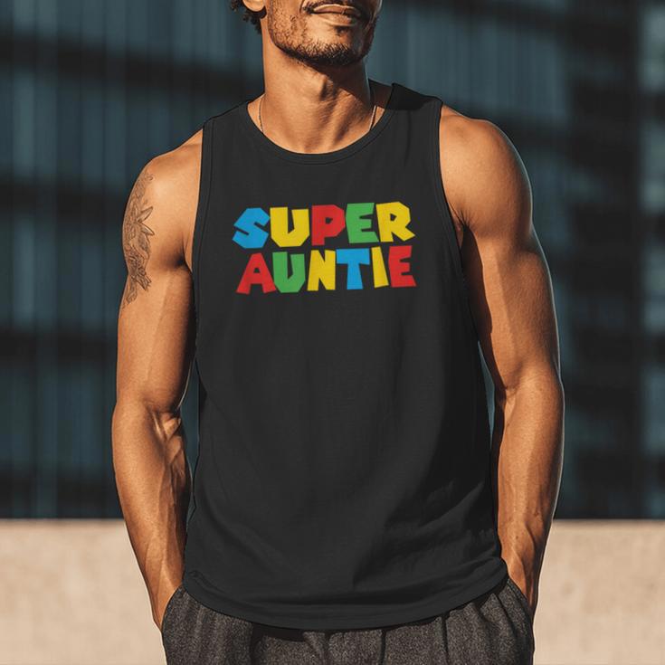 Gamer Aunt Super Auntie Gaming Matching Dad & Mom Kids Men Tank Top