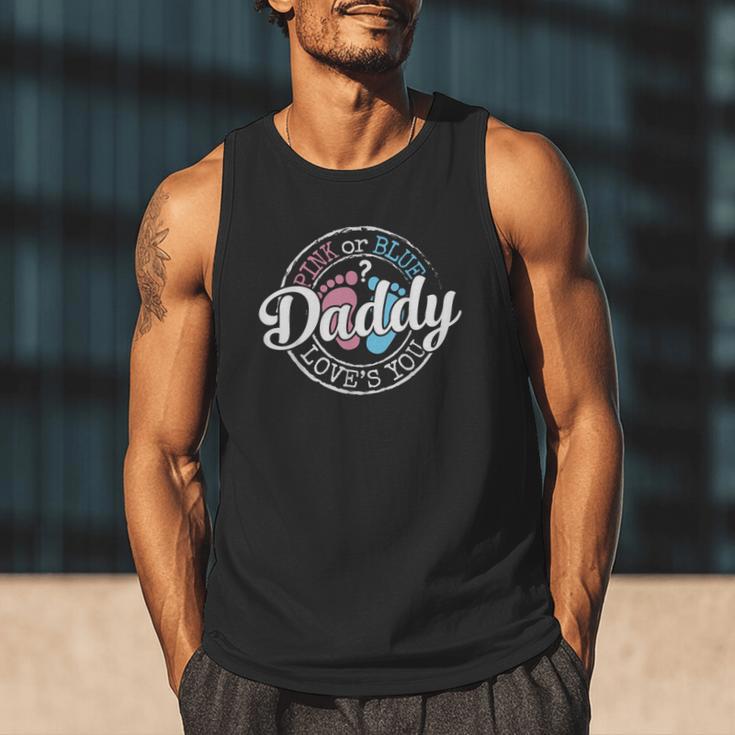 Gender Reveal Dad Daddy To Be Pink Or Blue Baby Shower Men Tank Top