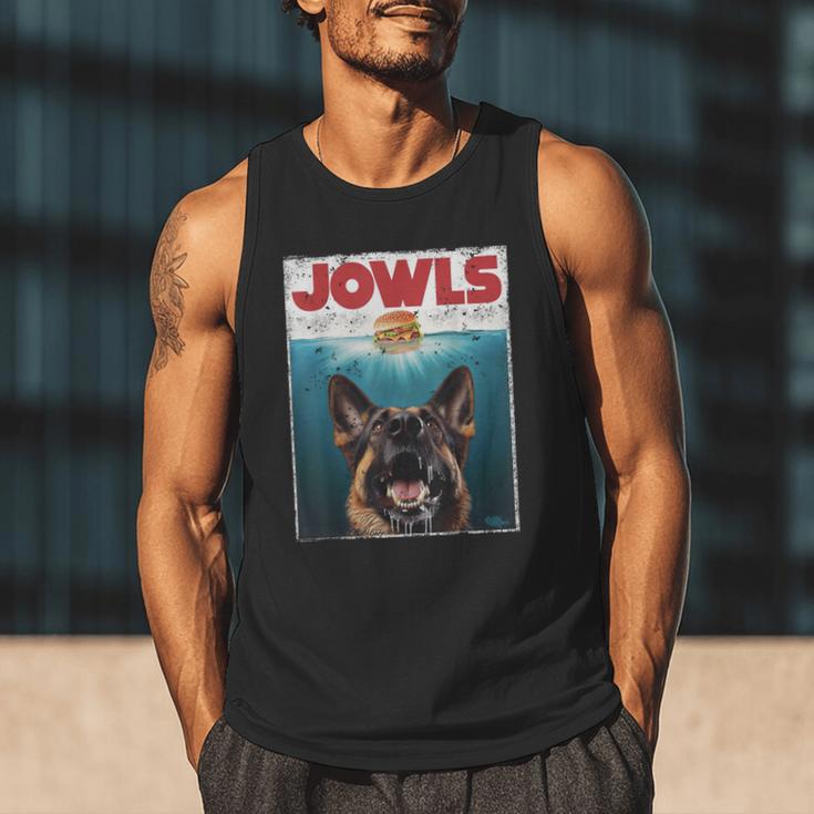 German Shepherd Jowls Hamburger GSG Dog Mom Dog Dad Men Tank Top