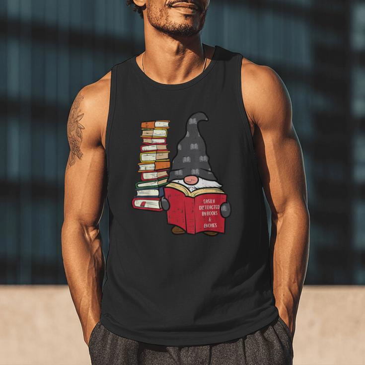 Gnome Read Reading Book Librarian Across America Women Kids Men Tank Top