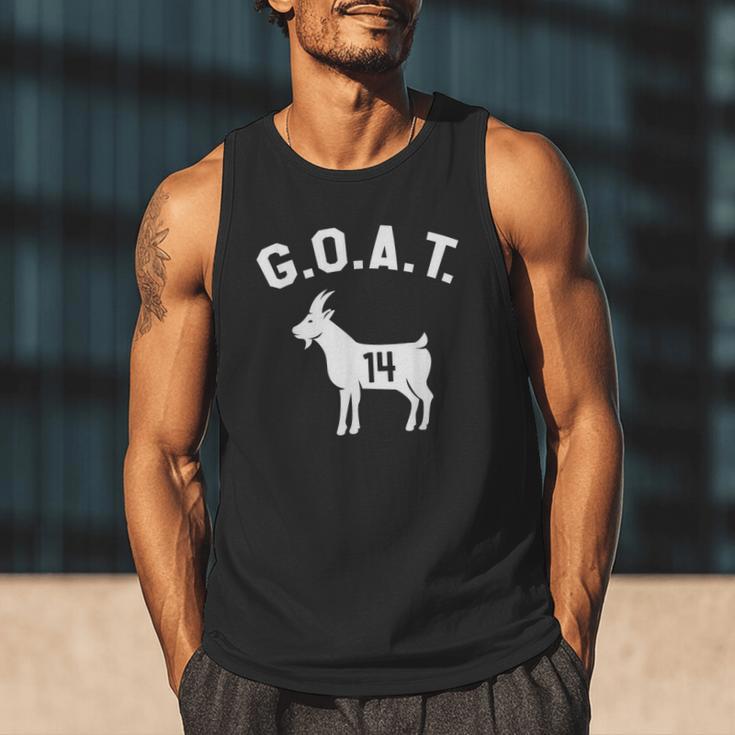 GOAT Number 14 Greatest Of All Time Dad Joke Men Tank Top