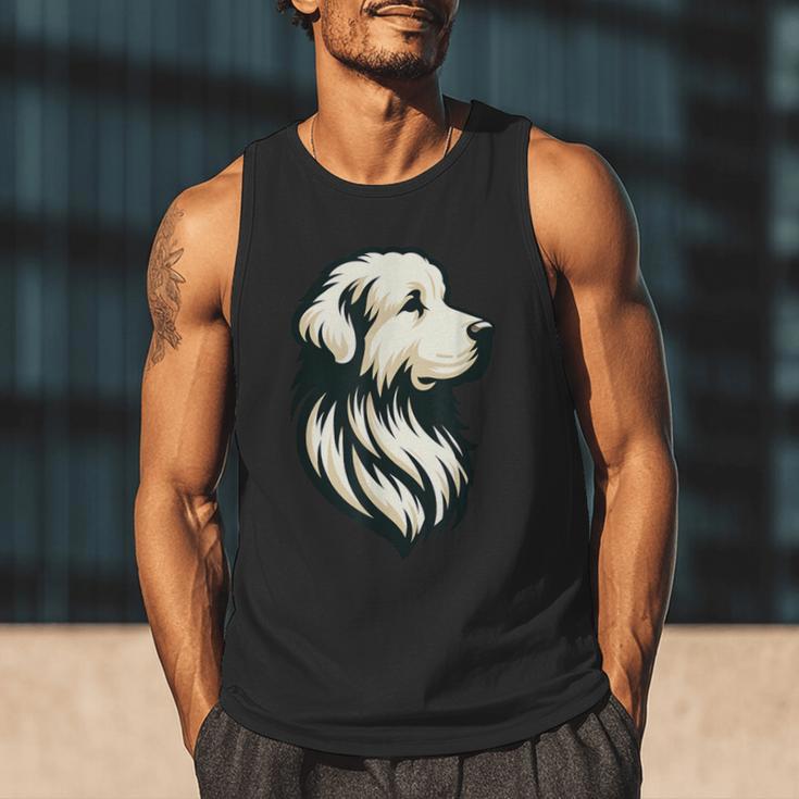 Great Pyrenees Pyr Minimalist Simple Dog Mom Dad Boys Girls Men Tank Top