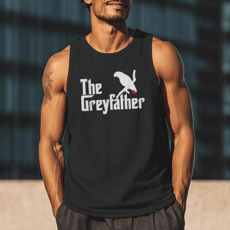 The Greyfather African Grey Parrot Lovers Bird's Dad Men Tank Top