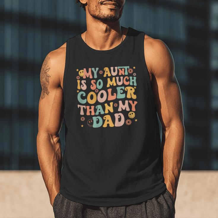 Groovy My Aunt Is So Much Cooler Than My Dad On Back Kids Men Tank Top