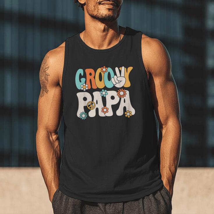 Groovy Papa Dad Retro Hippie 60s 70s Party Outfit Men Men Tank Top Groovy Papa Dad Retro Hippie 60s 70s Party Outfit Men Men Tank Top
