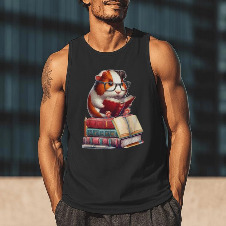 Guinea Pig Reading Books Matching Bookworm Readers Librarian Men Tank Top Guinea Pig Reading Books Matching Bookworm Readers Librarian Men Tank Top
