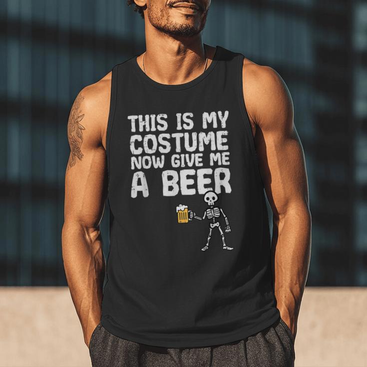 Halloween This Is My Costume Give Me Skeleton Dad Men Men Tank Top