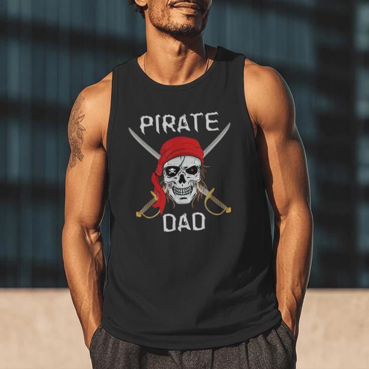 Halloween Pirate Skull Apparel Pirate Dad V-Neck Short Sleeve Cotton 100 T-Shirt Small Men Tank Top