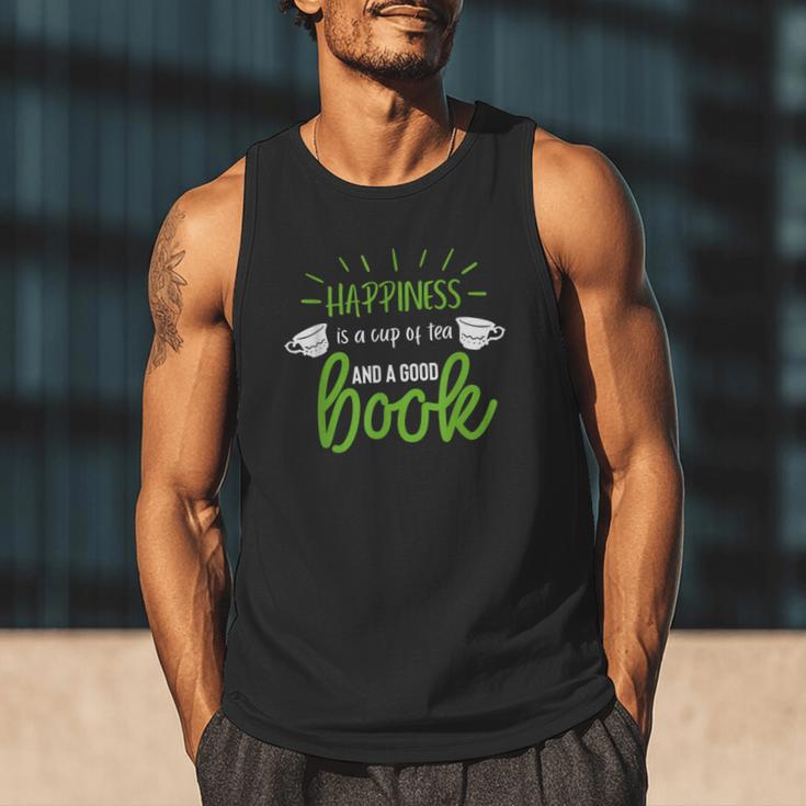 Happiness Is a Cup Of Tea And a Good Book Men Tank Top Happiness Is a Cup Of Tea And a Good Book Men Tank Top