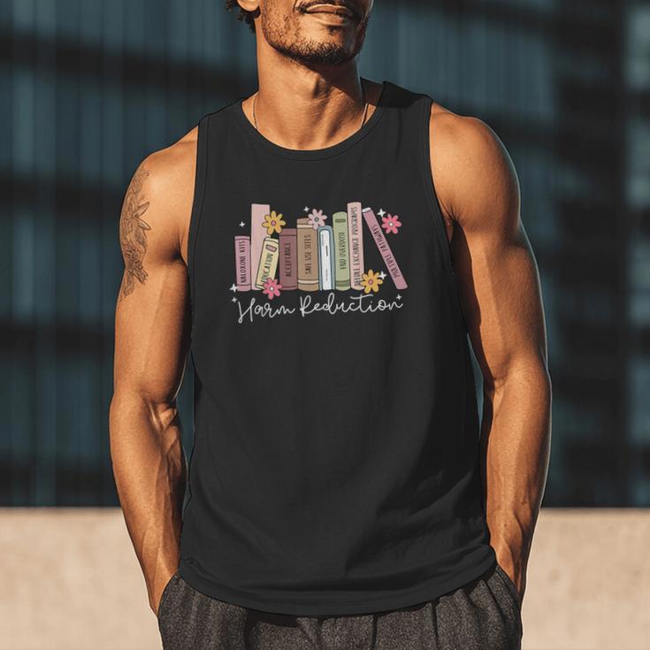 Harm Reduction Floral Book Overdose Awareness Nurse Men Tank Top