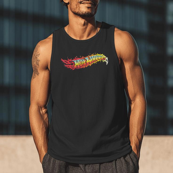 Hot Wheels Comic Book Fire Logo Men Tank Top