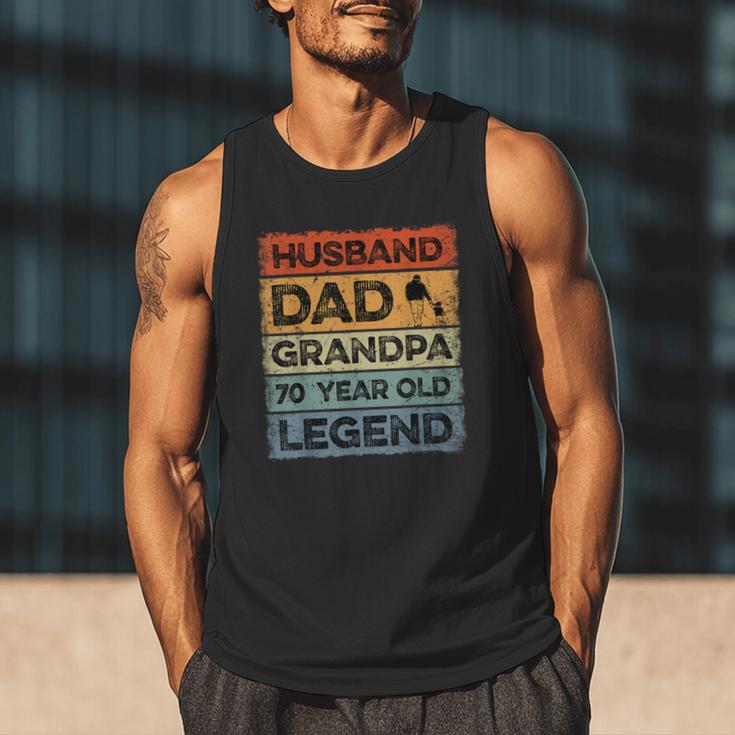Husband Dad Grandpa 70 Year Old Legend 70th Birthday Vintage Men Tank Top