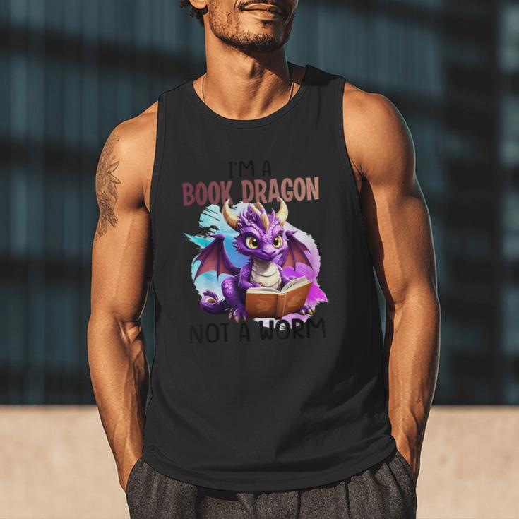 I'm A Book Dragon Not A Worm Men Tank Top