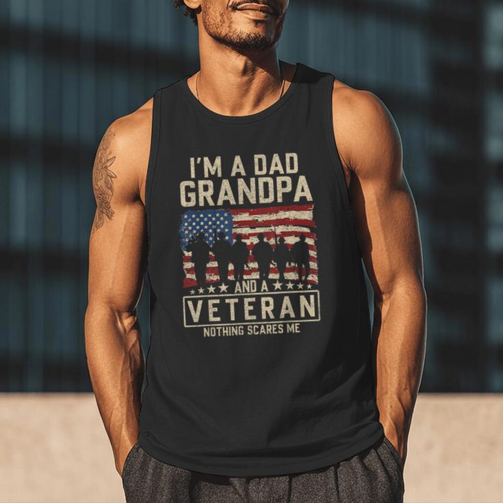 I'm A Dad Grandpa And Veteran Patriotic US Flag Veterans Day Men Tank Top