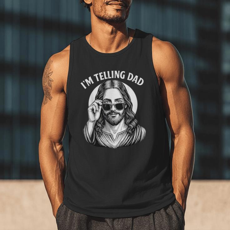 I'm Telling Dad Shirt Religious Christian Jesus Meme Men Tank Top