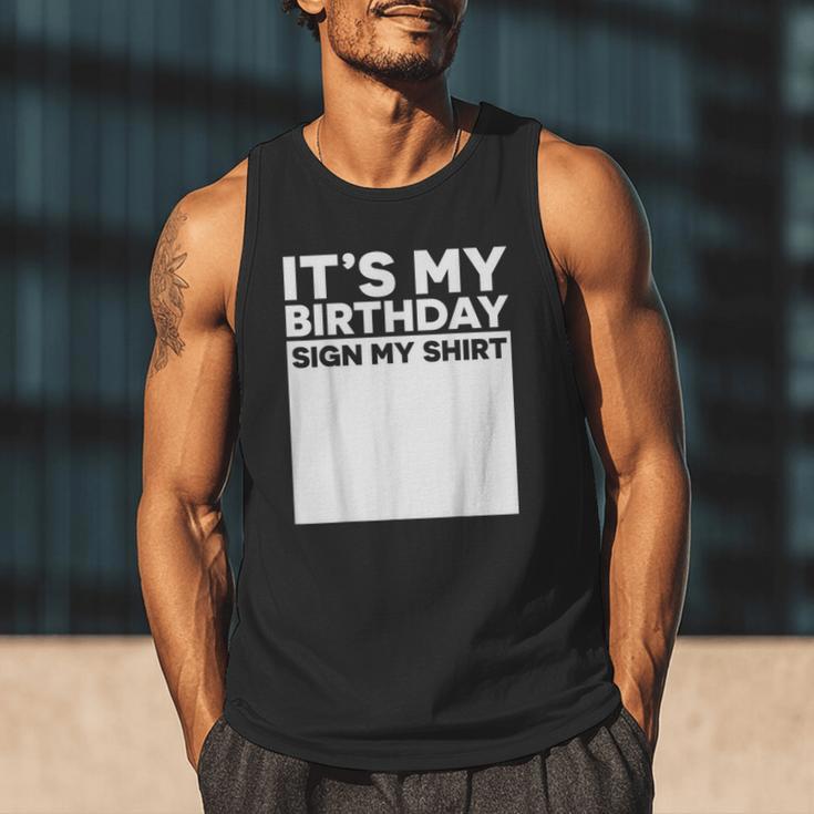 It's My Birthday Sign Boy Men Decoration Guestbook Men Tank Top