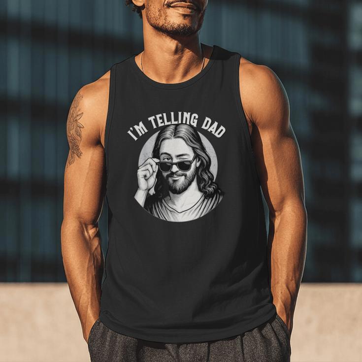 Jesus I'm Telling Dad Jesus Meme Christian & Jesus Men Tank Top