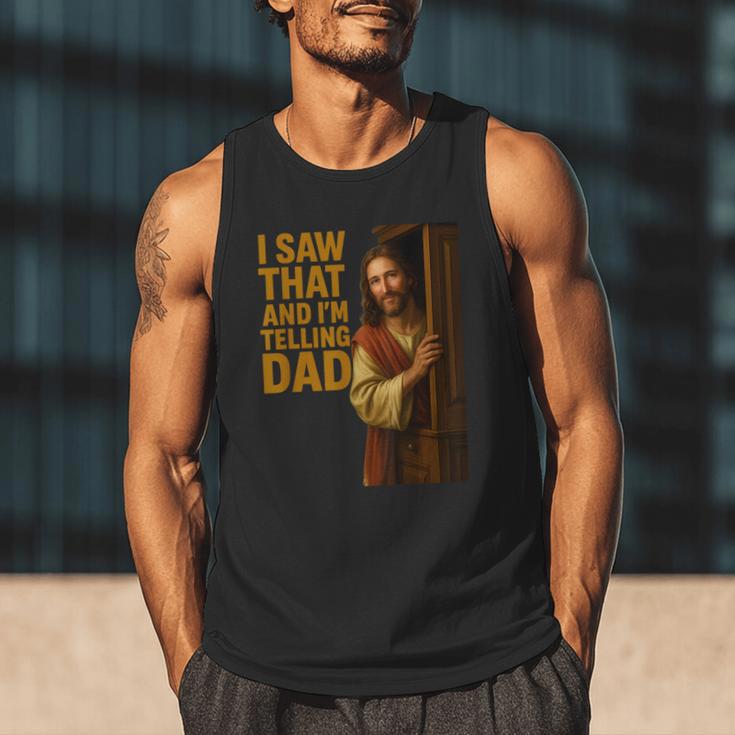 Jesus I Saw That I'm Telling Dad Religious Men Tank Top