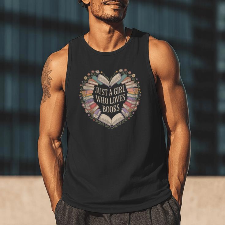 Just a Girl Who Loves Books Book Lover Librarian For Women Men Tank Top Just a Girl Who Loves Books Book Lover Librarian For Women Men Tank Top
