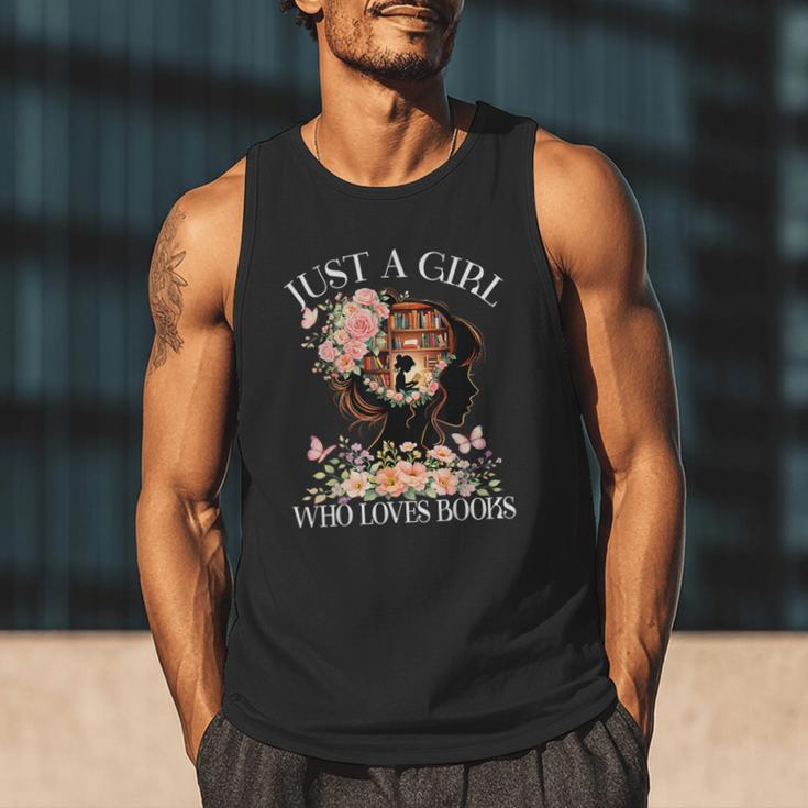 Just A Girl Who Loves Books Book Lover Reading For Women Men Tank Top