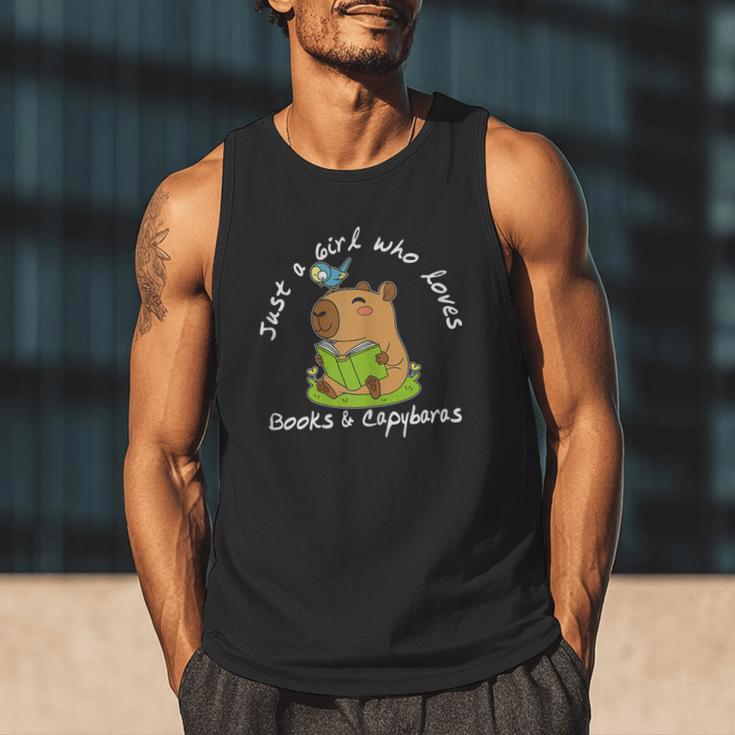 Just a Girl Who Loves Books And Capybaras Men Tank Top