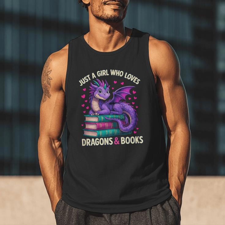 Just a Girl Who Loves Dragons And Books Reading Men Tank Top Just a Girl Who Loves Dragons And Books Reading Men Tank Top
