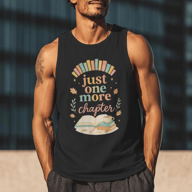 Just One More Chapter Cozy Book Lover Reading & Coffee Men Tank Top