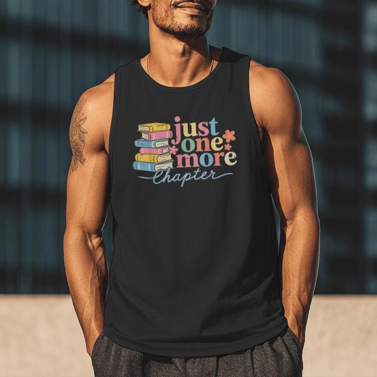 Just One More Chapter Floral Book Reading Teacher Bookworm Men Tank Top
