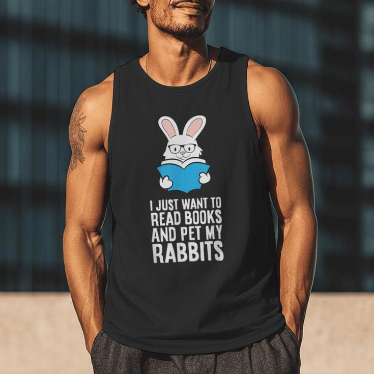 I Just Want To Read Books And Pet My Rabbit Men Tank Top