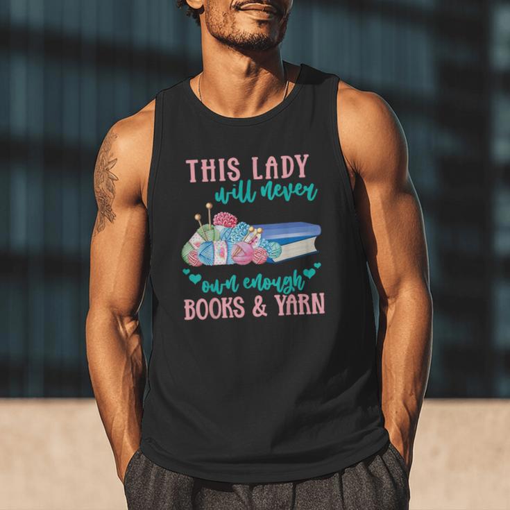 THIS LADY Will Never Own Enough BOOKS & YARN Men Tank Top THIS LADY Will Never Own Enough BOOKS & YARN Men Tank Top