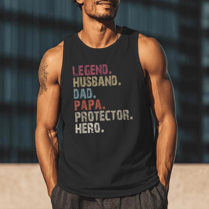 Legend Husband Dad Papa Protector Hero For Dad Men Tank Top