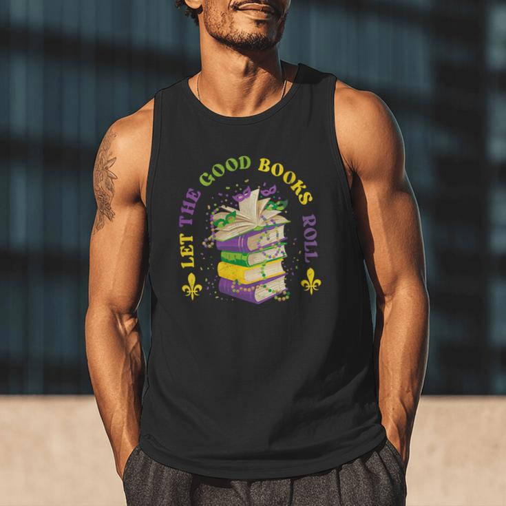 Let The Good Books Roll Mardi Gras Reading Men Tank Top