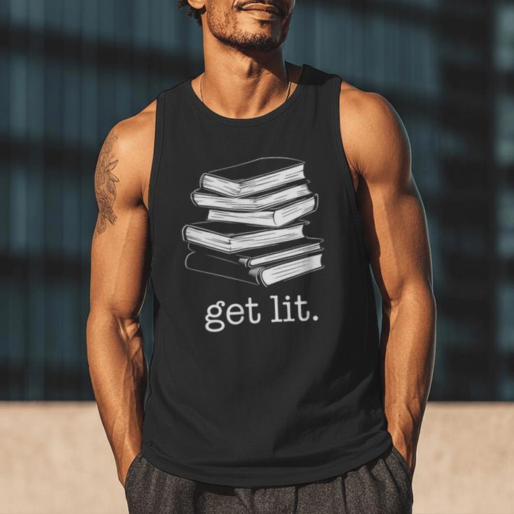 Let's Get Lit Books Men Tank Top