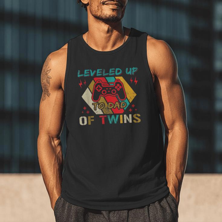 Leveled Up To Dad Of Twins Video Gamer Gaming Men Tank Top