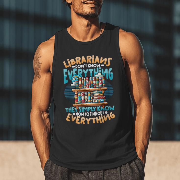 Librarian Book Lover Library Librarian Men Tank Top