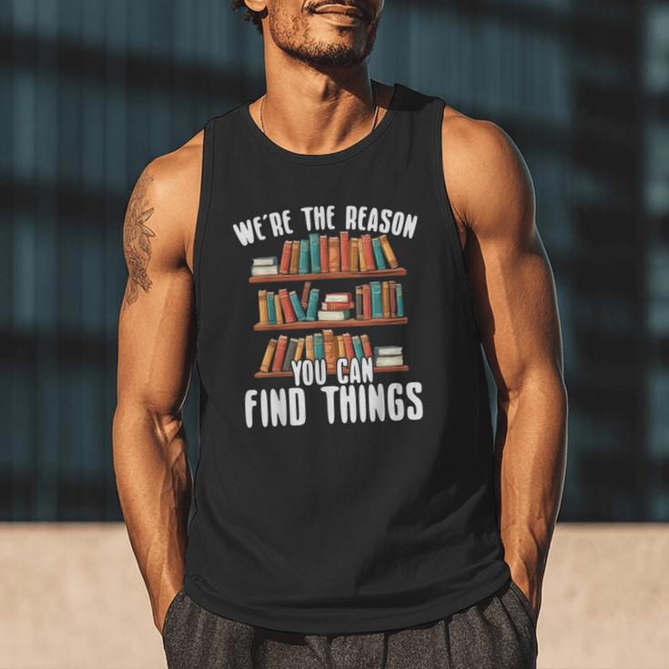 Librarian Reading Books Lover Library Men Tank Top