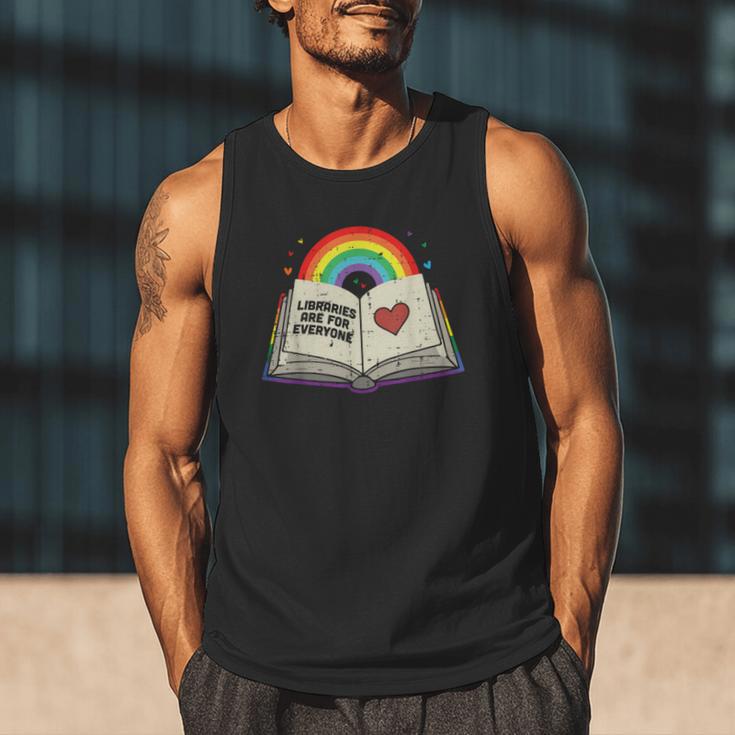 Libraries Are For Everyone Book LGBTQ Ally Gay Pride Month Men Tank Top Libraries Are For Everyone Book LGBTQ Ally Gay Pride Month Men Tank Top