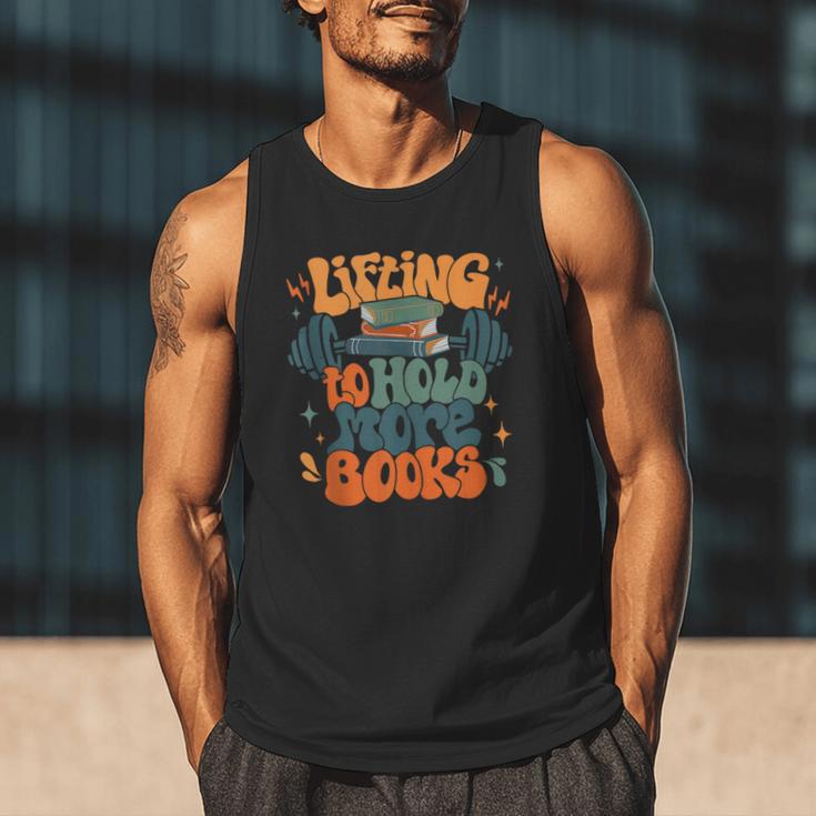 Lifting To Hold More Books Weightlifting Workout Bookish Men Tank Top