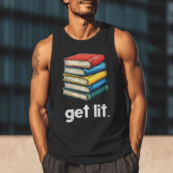 Get Lit With Books Men Tank Top Get Lit With Books Men Tank Top