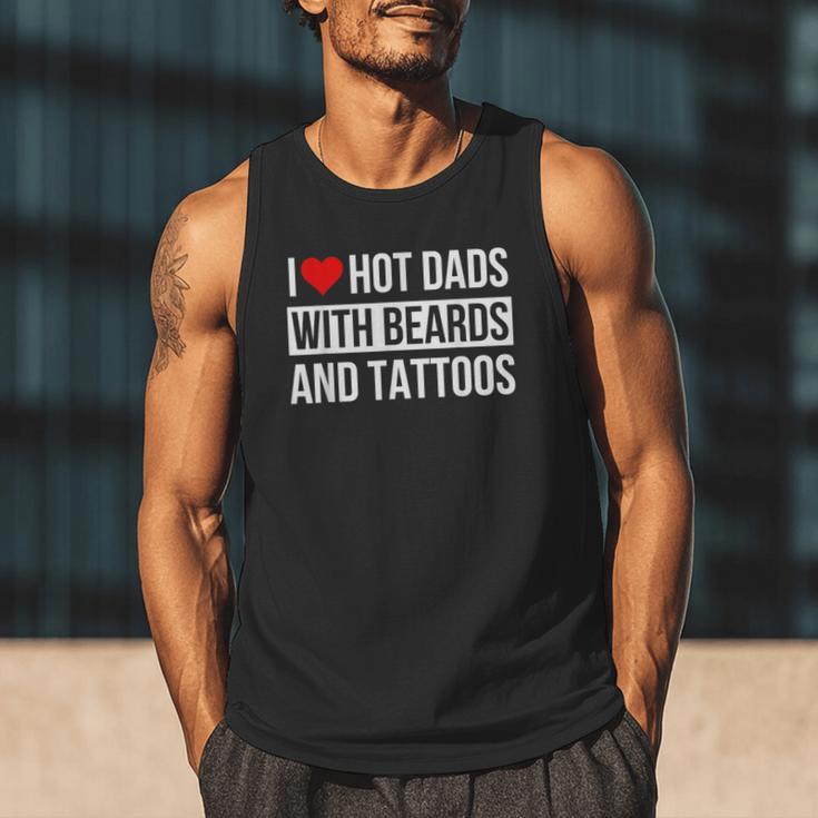 I Love Hot Dads With Beards And Tattoos I Heart Hot Dads Men Tank Top