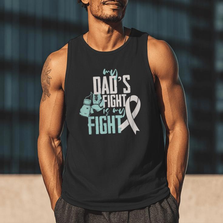 Lung Cancer Dad Ribbon Men Tank Top