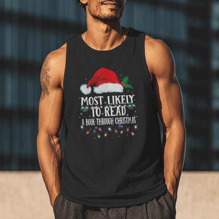 Matching Christmas PJS Most Likely To Read A Book Men Tank Top Matching Christmas PJS Most Likely To Read A Book Men Tank Top