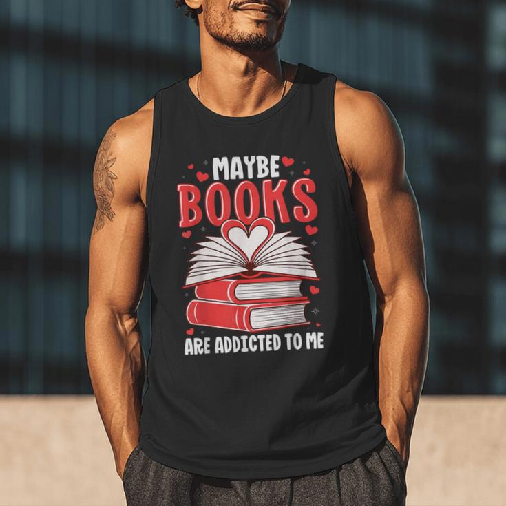 Maybe Books Are Addicted To Me Reading Present Men Tank Top