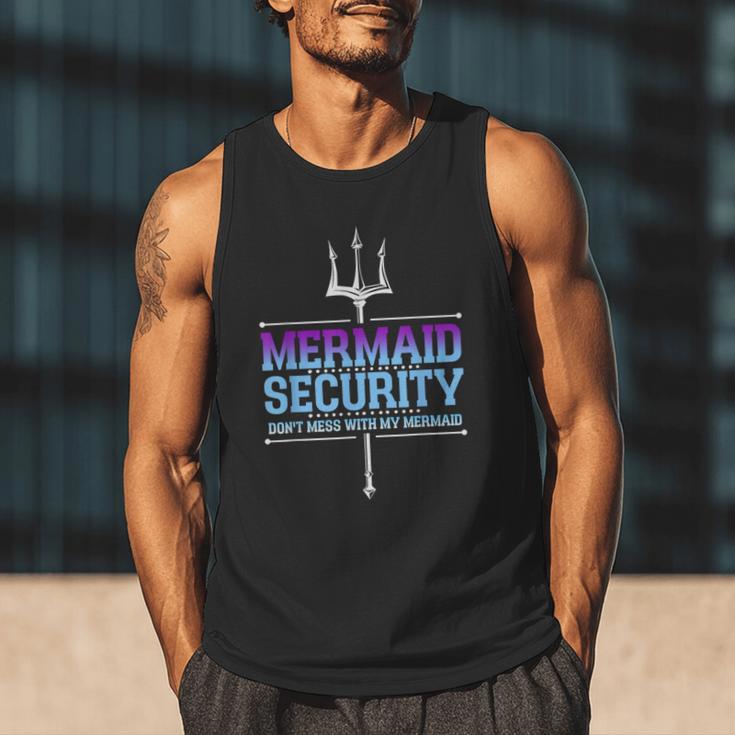 Mermaid Security Merman Merdad Mermaid Squad Fathers Day Dad Men Tank Top