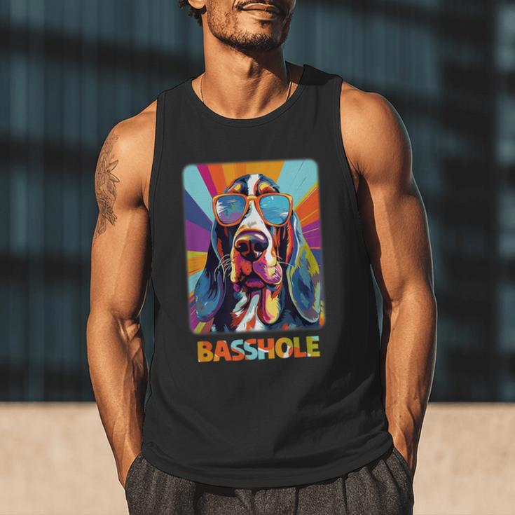 Mom & Dad Of a Basshole Basset Hound With Glasses -Adults Short Sleeve Men Tank Top Mom & Dad Of a Basshole Basset Hound With Glasses -Adults Short Sleeve Men Tank Top